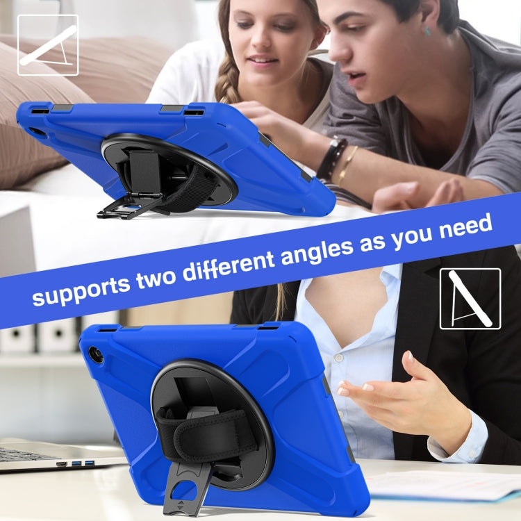 For Amazon Kindle Fire HD10 2023 Silicone Hybrid PC Full Body Tablet Case(Blue)