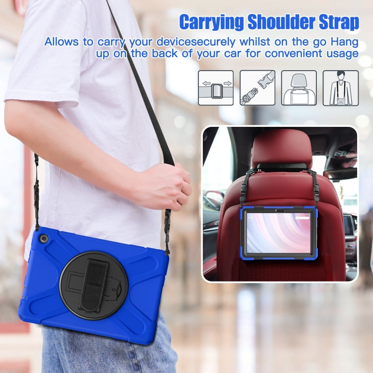 For Amazon Kindle Fire HD10 2023 Silicone Hybrid PC Full Body Tablet Case(Blue)