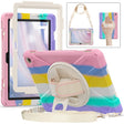 For Amazon Kindle Fire HD10 2023 Silicone Hybrid PC Full Body Tablet Case(Colorful Pink) - Amazon by PMC TechLife | Online Shopping South Africa | PMC TechLife | Buy Now Pay Later Mobicred