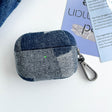 For AirPods Pro Stitching Denim Cloth Bluetooth Earphone Protective Case(Dark Color Irregular) - For AirPods Pro by PMC Jewellery | Online Shopping South Africa | PMC Jewellery | Buy Now Pay Later Mobicred