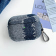 For AirPods Pro Stitching Denim Cloth Bluetooth Earphone Protective Case(Light Color Lightning) - For AirPods Pro by PMC Jewellery | Online Shopping South Africa | PMC Jewellery | Buy Now Pay Later Mobicred