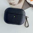 For AirPods Pro 2 Cross Texture PU Leather Bluetooth Earphone Protective Case(Dark Blue) - For AirPods Pro 2 by PMC Jewellery | Online Shopping South Africa | PMC Jewellery | Buy Now Pay Later Mobicred