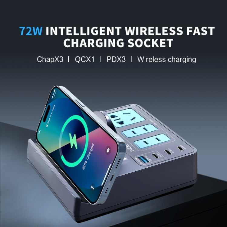WLX-H11 72W Intelligent Wireless Fast Charging Socket