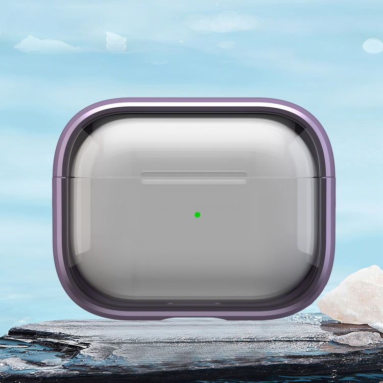 For AirPods Pro 2  TPU Hybrid PC Case with Holder(Purple)