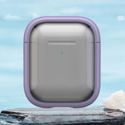 For AirPods 1 / 2 TPU Hybrid PC Case with Holder(Purple)