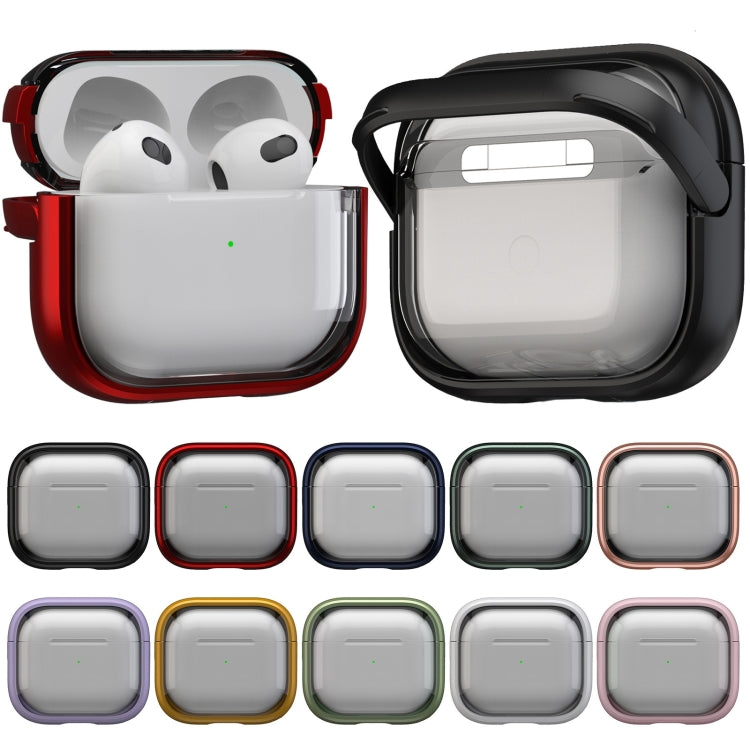 For AirPods 1 / 2 TPU Hybrid PC Case with Holder(Purple)