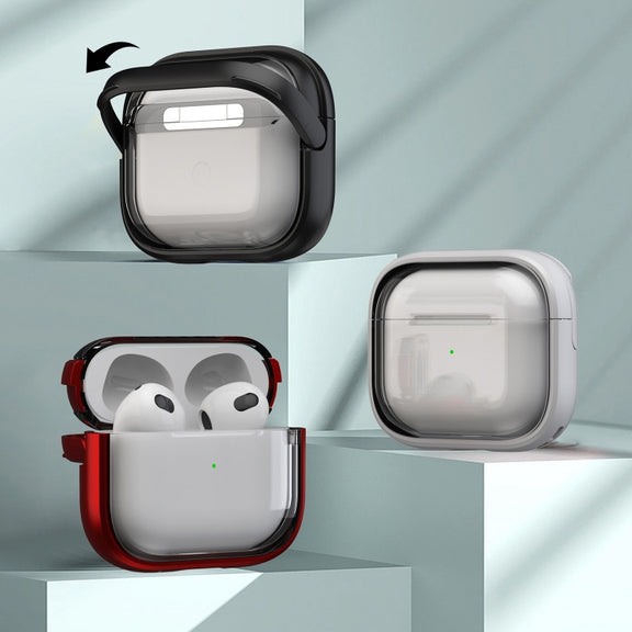 For AirPods Pro 2  TPU Hybrid PC Case with Holder(Rose Gold)