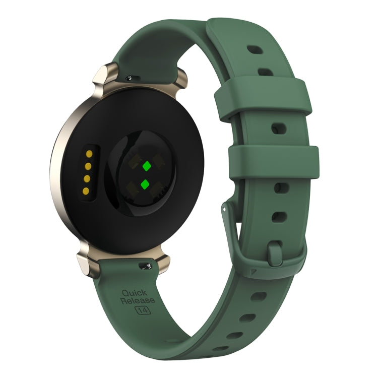 For Garmin Lily 2 Silicone Watch Band Wristband(Dark Green)