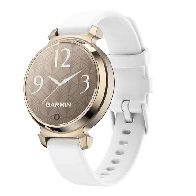 For Garmin Lily 2 Silicone Watch Band Wristband(White)