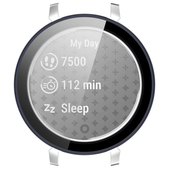 For Garmin Lily 2 PC + Tempered Film Integrated Watch Protective Case(Ink Blue)
