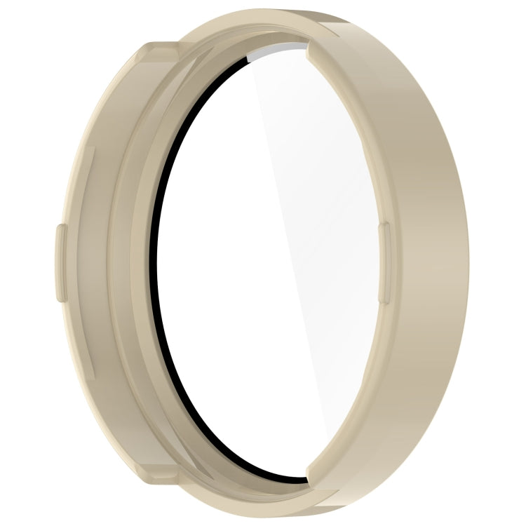 For Garmin Lily 2 PC + Tempered Film Integrated Watch Protective Case(Ivory White)