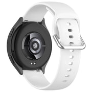 For Xiaomi Watch 2 Solid Color Metal Silver Buckle Silicone Watch Band, Size: S(White)
