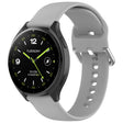 For Xiaomi Watch 2 Solid Color Metal Silver Buckle Silicone Watch Band, Size: S(Grey) - Watch Bands by PMC TechLife | Online Shopping South Africa | PMC TechLife | Buy Now Pay Later Mobicred