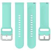For Xiaomi Watch 2 Solid Color Metal Silver Buckle Silicone Watch Band, Size: S(Teal)