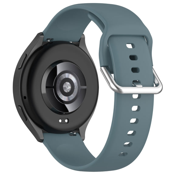 For Xiaomi Watch 2 Solid Color Metal Silver Buckle Silicone Watch Band, Size: S(Rock Blue)