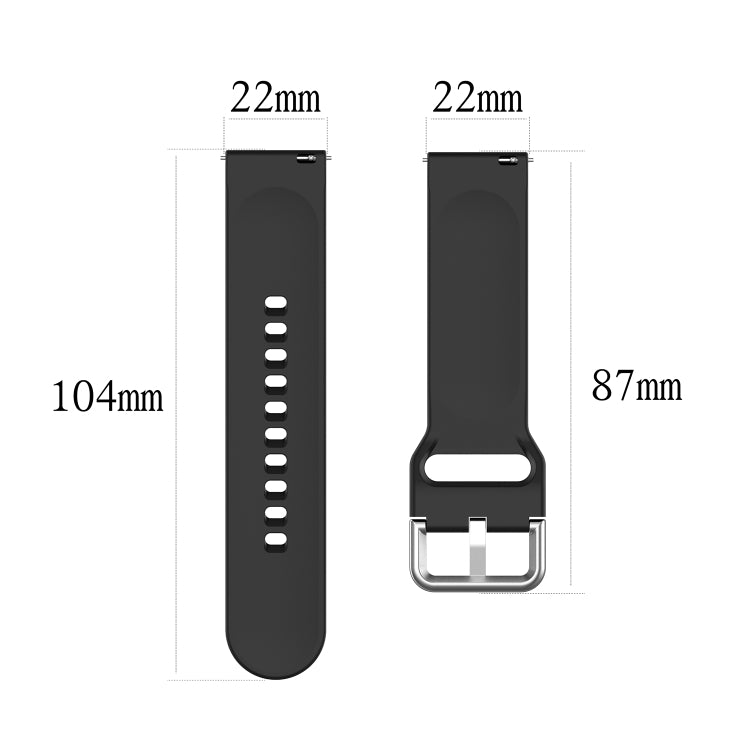 For Xiaomi Watch 2 Solid Color Metal Silver Buckle Silicone Watch Band, Size: S(Grey)