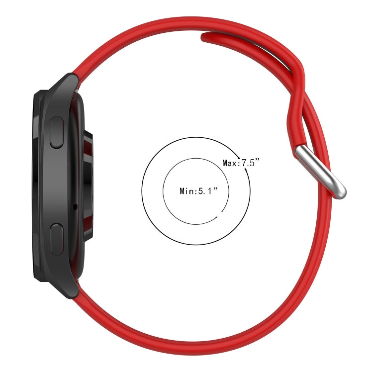 For Xiaomi Watch 2 Solid Color Metal Silver Buckle Silicone Watch Band, Size: S(Grey)