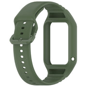 For Xiaomi Mi Band 8 Pro Solid Color Integrated TPU Watch Band(Dark Green)