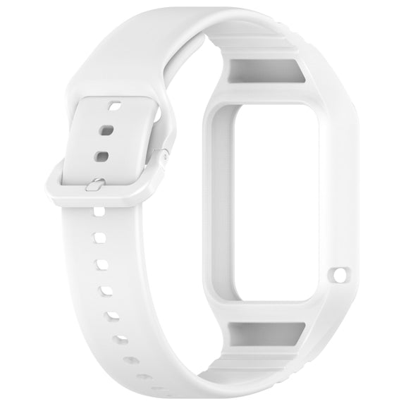 For Xiaomi Mi Band 8 Pro Solid Color Integrated TPU Watch Band(White)