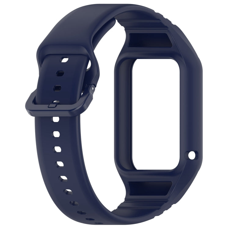 For Xiaomi Mi Band 8 Pro Solid Color Integrated TPU Watch Band(Navy Blue)