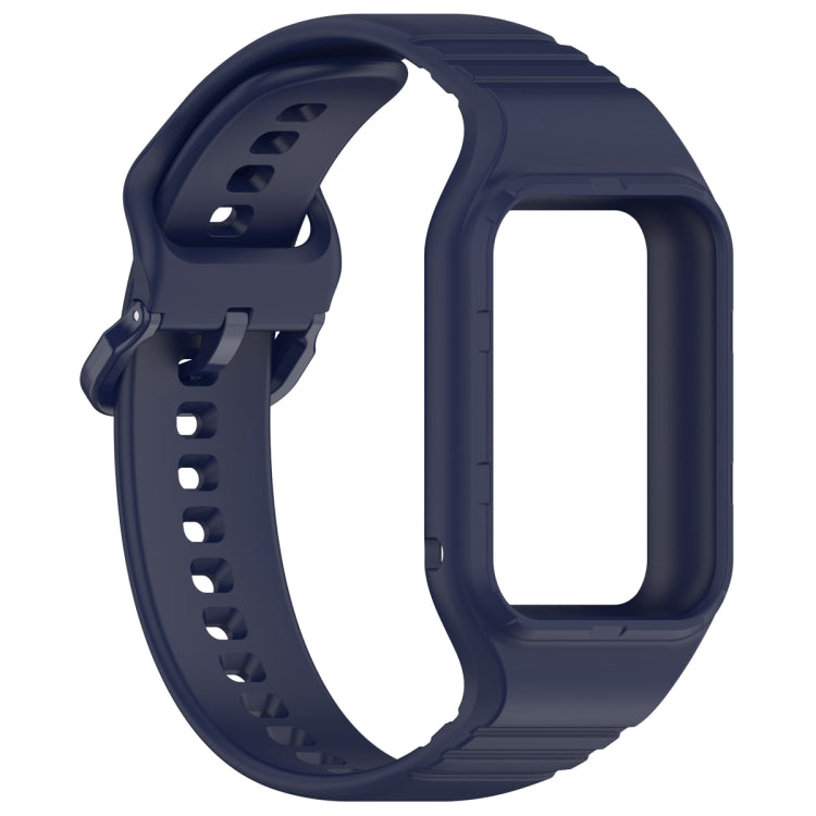 For Xiaomi Mi Band 8 Pro Solid Color Integrated TPU Watch Band(Navy Blue)