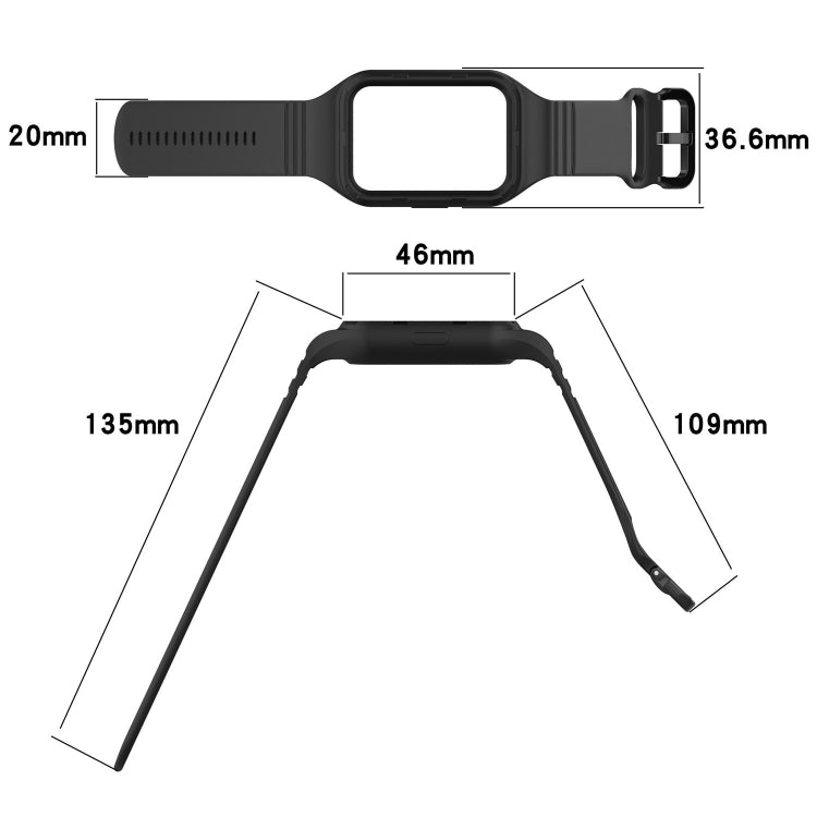 For Xiaomi Mi Band 8 Pro Solid Color Integrated TPU Watch Band(Light Pink)