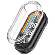 For Xiaomi Mi Band 8 Diamond Half Pack Hollow PC Watch Protective Case(Transparent) - Watch Cases by PMC TechLife | Online Shopping South Africa | PMC TechLife