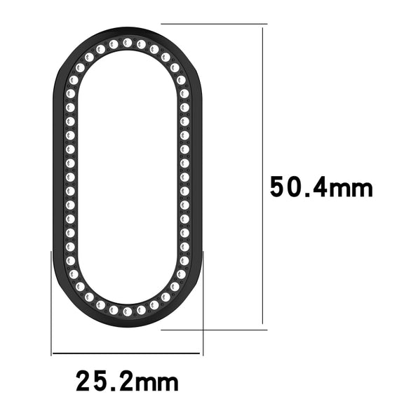 For Xiaomi Mi Band 8 / 9 Ceramic / 10 Ceramic Diamond Half Pack Hollow PC Watch Protective Cover(Rose Gold)