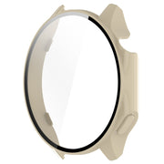 For OnePlus Watch 2 / OPPO Watch X PC + Tempered Film Integrated Watch Protective Case(Ivory White)