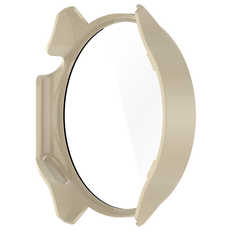 For OnePlus Watch 2 / OPPO Watch X PC + Tempered Film Integrated Watch Protective Case(Ivory White)