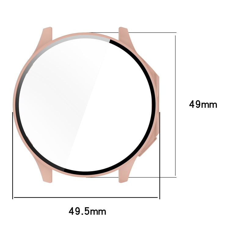 For OnePlus Watch 2 / OPPO Watch X PC + Tempered Film Integrated Watch Protective Case(Ivory White)