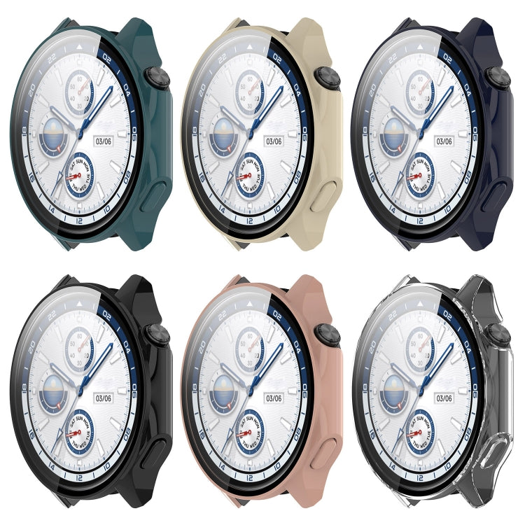 For OnePlus Watch 2 / OPPO Watch X PC + Tempered Film Integrated Watch Protective Case(Ink Blue)