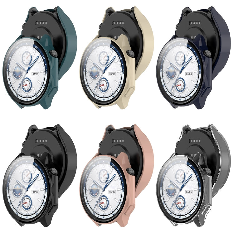 For OnePlus Watch 2 / OPPO Watch X PC + Tempered Film Integrated Watch Protective Case(Ivory White)