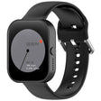 For CMF Watch Pro D395 / Watch Pro 2 22mm Solid Color Silver Buckle Silicone Watch Band, Size:L(Black) - Watch Bands by PMC TechLife | Online Shopping South Africa | PMC TechLife | Buy Now Pay Later Mobicred