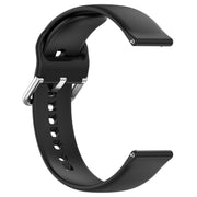 For CMF Watch Pro D395 / Watch Pro 2 22mm Solid Color Silver Buckle Silicone Watch Band, Size:L(Black)