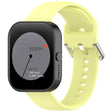 For CMF Watch Pro D395 22mm Solid Color Silver Buckle Silicone Watch Band, Size:L(Yellow) - Watch Bands by PMC TechLife | Online Shopping South Africa | PMC TechLife