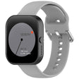 For CMF Watch Pro D395 22mm Solid Color Silver Buckle Silicone Watch Band, Size:L(Grey) - Watch Bands by PMC TechLife | Online Shopping South Africa | PMC TechLife