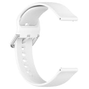 For CMF Watch Pro D395 / Watch Pro 2 22mm Solid Color Silver Buckle Silicone Watch Band, Size:S(White)