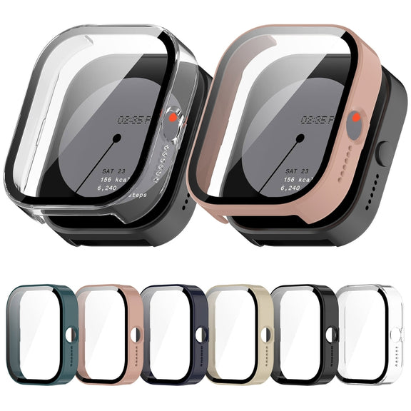 For CMF Watch Pro D395 PC + Tempered Film Integrated Watch Protective Case(Ink Blue)