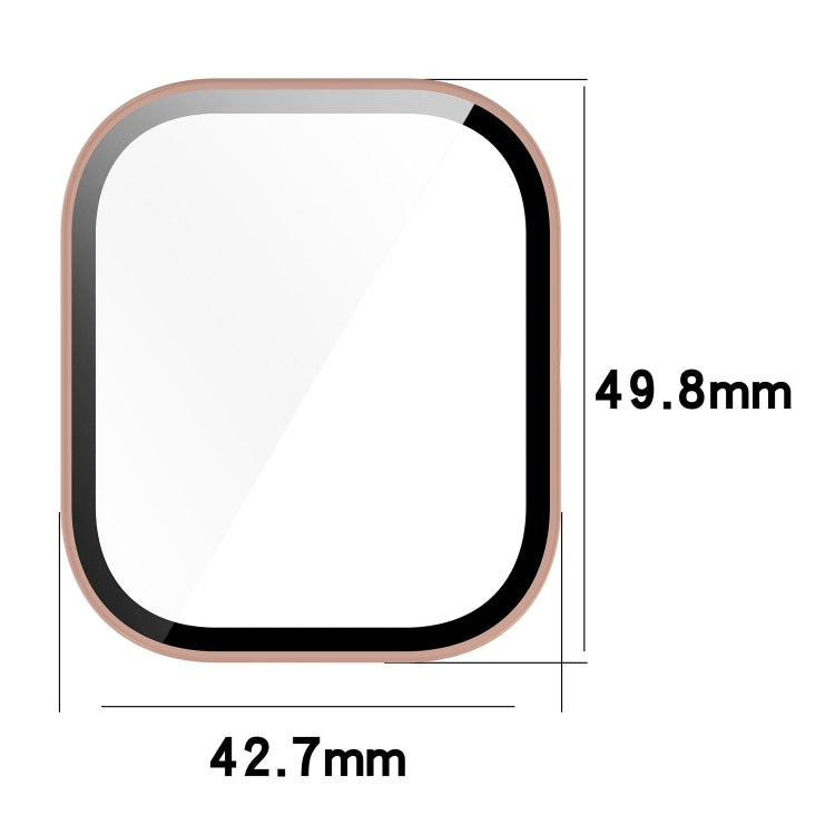 For CMF Watch Pro D395 PC + Tempered Film Integrated Watch Protective Case(Pink)