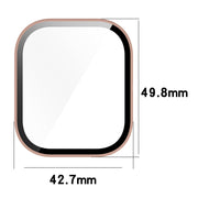 For CMF Watch Pro D395 PC + Tempered Film Integrated Watch Protective Case(Pink)