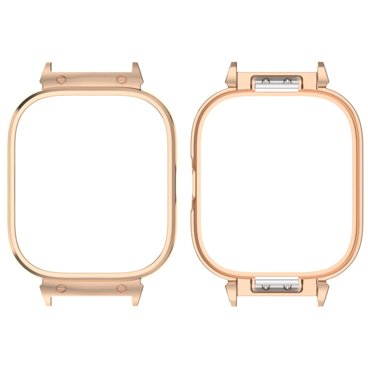 For CMF Watch Pro D395 20mm Metal Frame Watch Protective Case(Rose Gold)