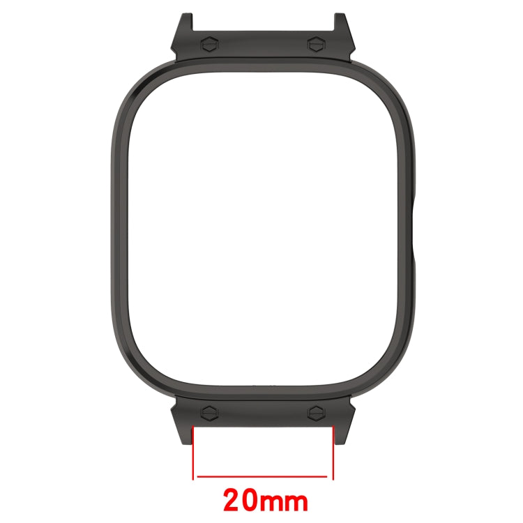 For CMF Watch Pro D395 20mm Metal Frame Watch Protective Case(Black)