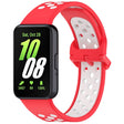 For Samsung Galaxy Fit 3 Two Color Breathable Silicone Watch Band(Red White) - Watch Bands by PMC TechLife | Online Shopping South Africa | PMC TechLife