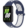 For Samsung Galaxy Fit 3 Two Color Breathable Silicone Watch Band(Midnight Blue White) - Watch Bands by PMC TechLife | Online Shopping South Africa | PMC TechLife