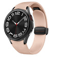 For Samsung Galaxy Watch 6 Magnetic Black Buckle Leather Silicone Watch Band(Pink) - free shipping - PMC TechLife - Order now!