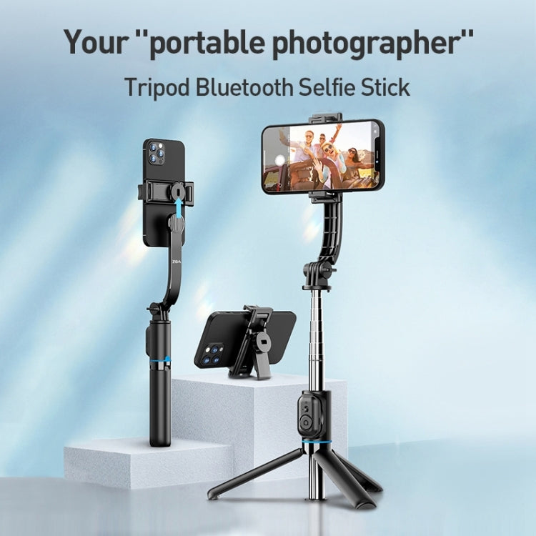 ZGA S01 Bluetooth Remote Control Detachable Tripod Selfie Stick(Black)