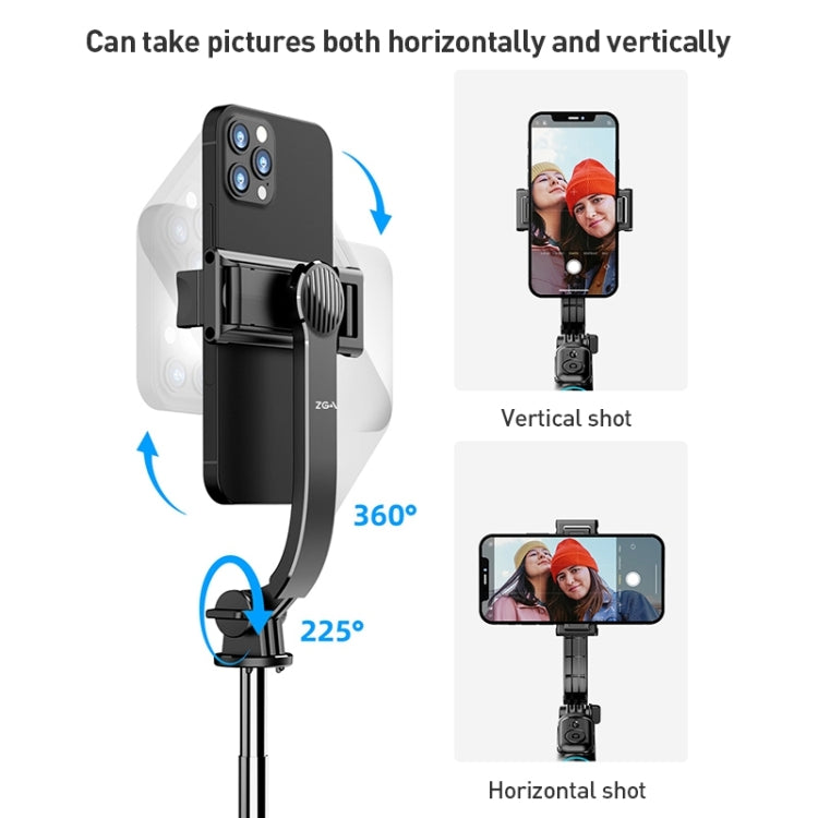 ZGA S01 Bluetooth Remote Control Detachable Tripod Selfie Stick(Black)