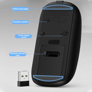 ZGA Chinchilla Dual Mode Wireless 2.4G + Bluetooth 5.0 Mouse(Silver)