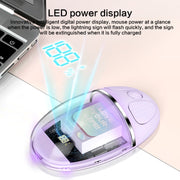 ZGA Colorful Transparent Dual Mode Wireless 2.4G + Bluetooth 5.0 Mouse(Grey)